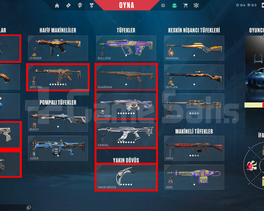 7 BIÇAK//9 VANDAL//5 PHANTOM//MAİNLİK ACC!!!