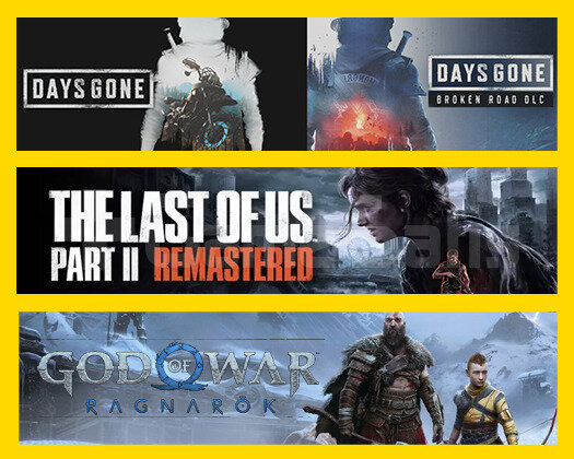 Days Gone ve DLC + Last of Us 2 + Gow Ragnarök