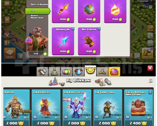 2500 LİG MADALYASI! TH14 MAX!! 8K TAŞ+