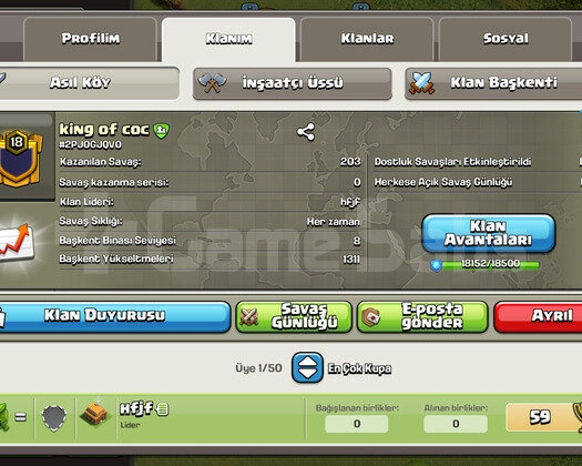 19 LEVEL KLAN HARİKA İSİM ACİL SATILIK