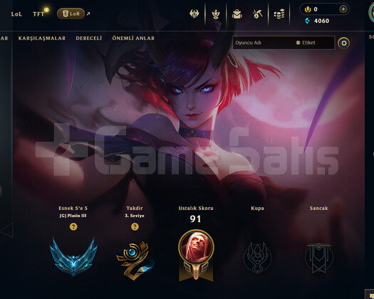 TR Esnek Plat 3 | 2 Kostüm - 31 Hero | LoL Hesap
