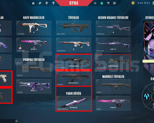 MAİNLİK//4 VANDAL//BATTLE PASS FULL//BOL SKİNLİ AC