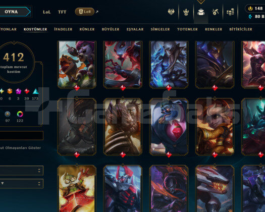 693 LEVEL / 412 SKIN / FULL HERO / +MAIL / +TEL