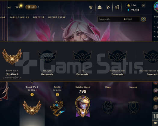 926 KOSTÜM VE UNRANKED EFSANE DOLU MAİL HESAP
