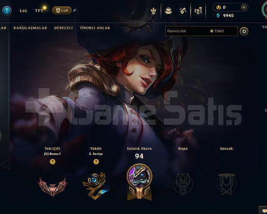 TR Bronz 2 | 1 Kostüm - 22 Hero | LoL Hesap