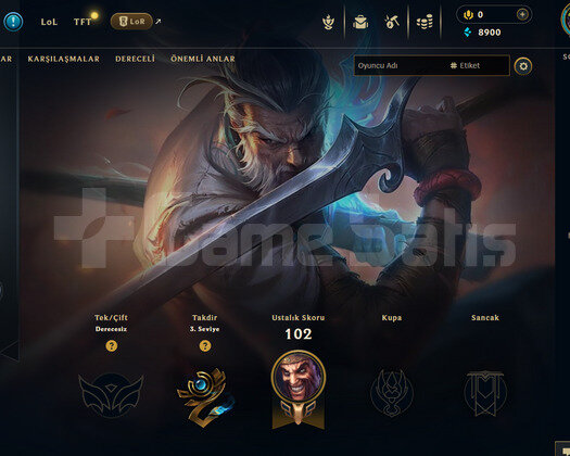 TR Unranked | 2 Kostüm - 28 Hero | LoL Hesap