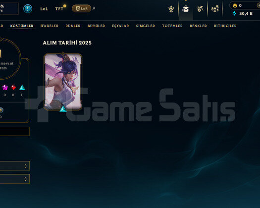 TR Unranked | 1 Kostüm - 30K Mö | LoL Hesap