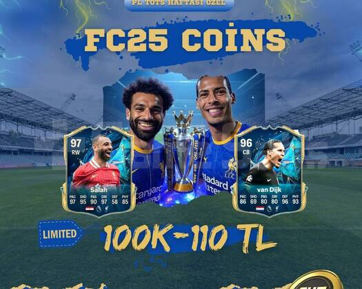 FC25 Coins - 100K/110 TL HER ŞEY DAHİL KONSOL