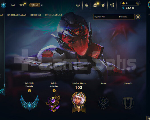EUW Plat 4 | 5 Kostüm - 29K Mö | LoL Hesap