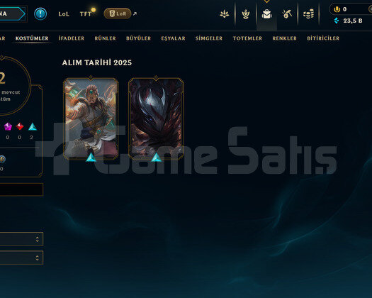 EUW Silver 2 | 2 Kostüm - 23K Mö | LoL Hesap