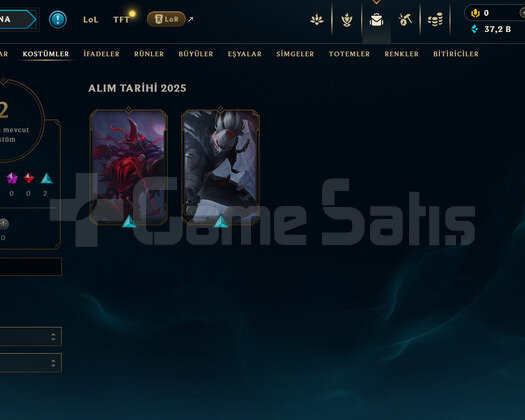 EUW Silver 1 | 2 Kostüm - 37K Mö | LoL Hesap