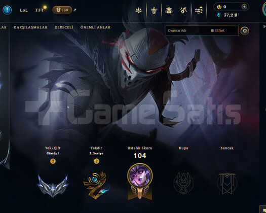 EUW Silver 1 | 2 Kostüm - 37K Mö | LoL Hesap