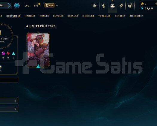 TR Unranked | 1 Kostüm - 23K Mö | LoL Hesap