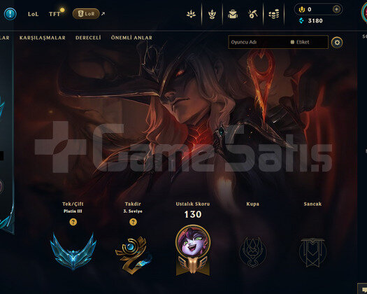 TR Plat 3 | 3 Kostüm - 29 Hero | LoL Hesap