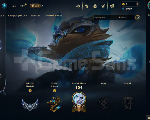 TR Silver 3 | 1 Kostüm - 27 Hero | LoL Hesap