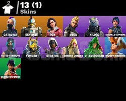 Fortnite hesap 13 skin