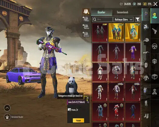 3 tane xsuit, Çift m4 4 lvl, spor araç
