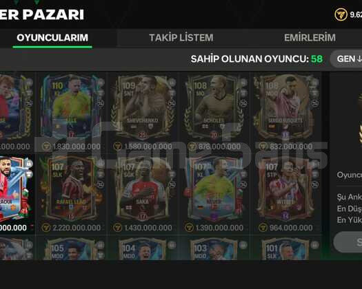 109 gen FC mobile tek bağ EA satılık hesap