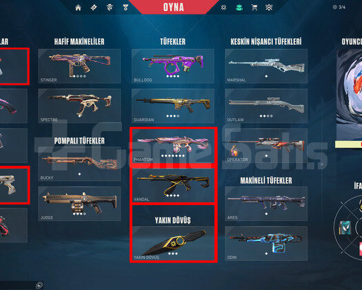 6 BIÇAK//7 VANDAL//10 PHANTOM//FULL+FULL//MAİNLİK!