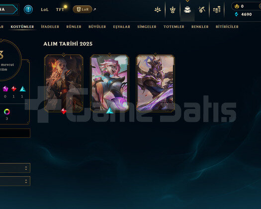 EUW Gold 4 | 3 Kostüm - 31 Hero | LoL Hesap