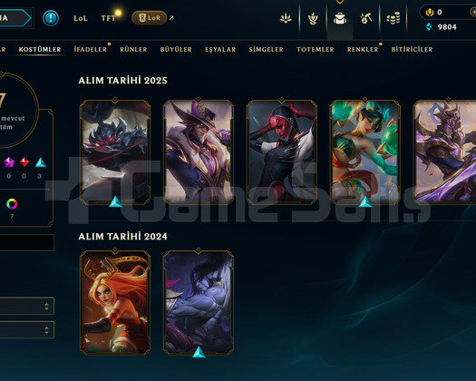 EUW Plat 3 | 7 Kostüm - 37 Hero | LoL Hesap
