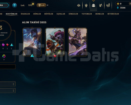 EUW Gold 4 | 3 Kostüm - 25 Hero | LoL Hesap