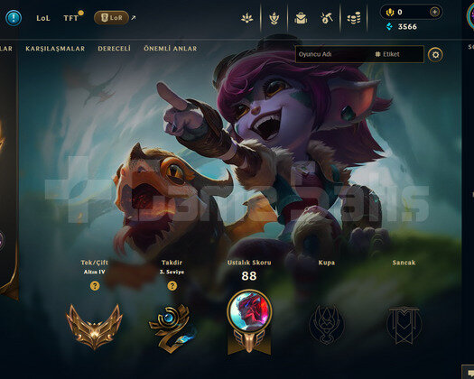 EUW Gold 4 | 3 Kostüm - 25 Hero | LoL Hesap