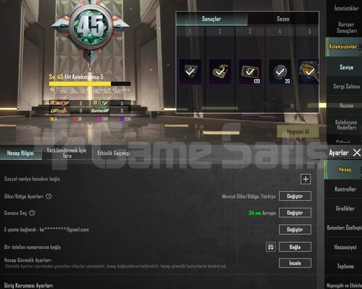 63 LvL Tek bağ Sağlam hesap. Acil satılık
