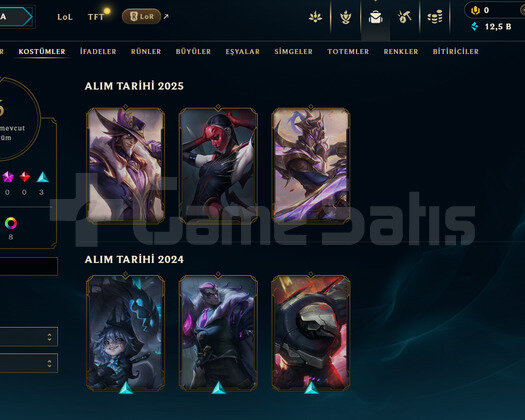 EUW Gold 1 | 6 Kostüm - 12K Mö | LoL Hesap