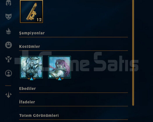TR Unranked | 8 Kostüm - 12K Mö | LoL Hesap