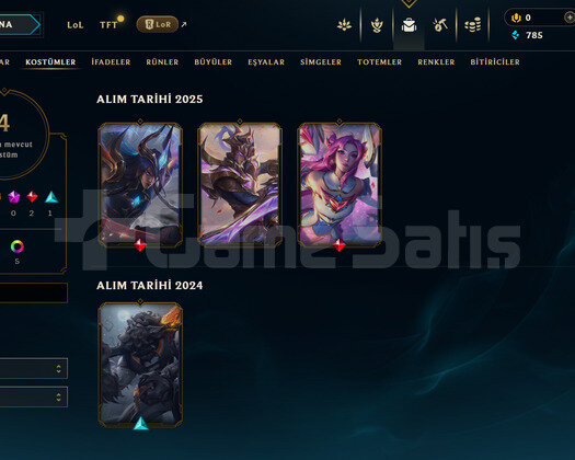 TR Unranked | 4 Kostüm - 12K Mö | LoL Hesap