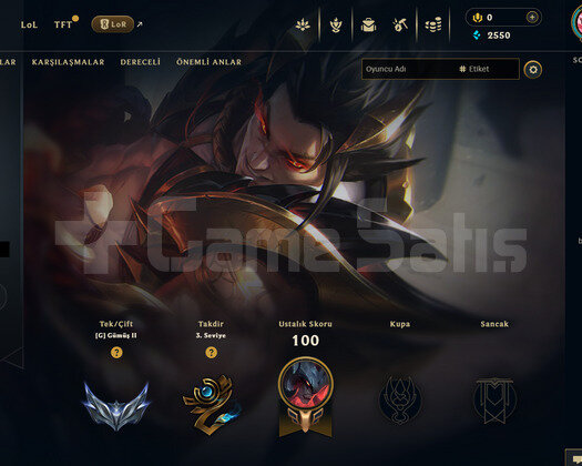 TR Silver 2 | 1 Kostüm - 27 Hero | LoL Hesap