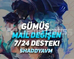 TR - MAİL DEĞİŞEN - GÜMÜŞ HESAPLAR - 7/24 DESTEK!