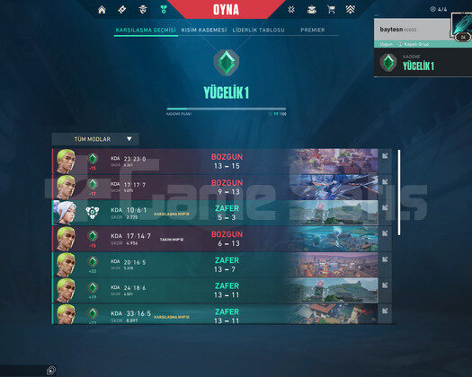 Yücelik 1 /High Elo Mail Onaysız