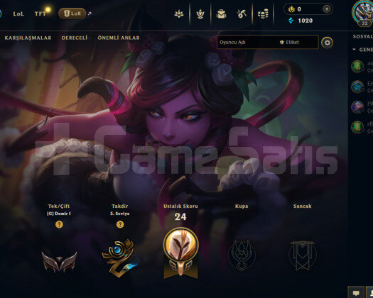 TR DEMİR 1 / S11 HESABI