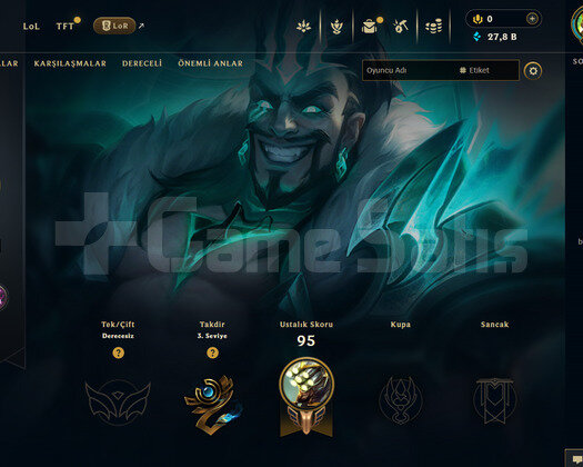 TR Unranked | 1 Kostüm - 21 Hero | LoL