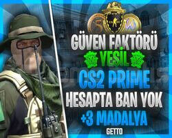 CS2 FULL Prime 3 Madalya | Yeşil Faktör + Garanti
