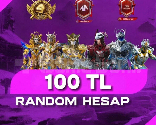 BOS YOK | 100 TL ÖZEL STOK PUBG RANDOM HESAP VİP++