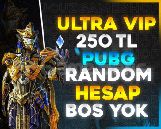 BOS YOK | 250 TL ÖZEL STOK PUBG RANDOM HESAP VİP++
