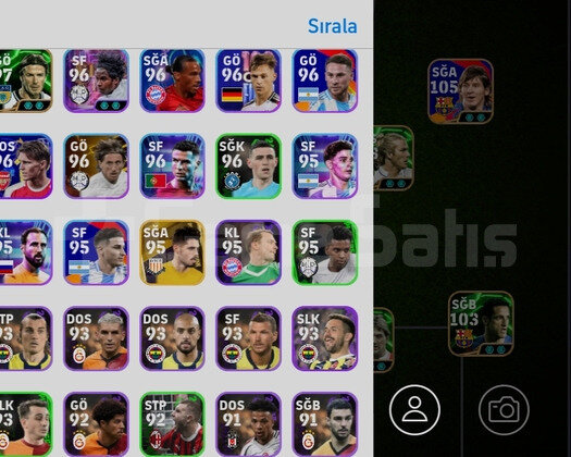 104 RONALDO 103 BECKHAM DOLU DOLU HESAP