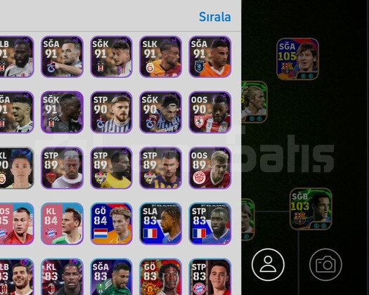 104 RONALDO 103 BECKHAM DOLU DOLU HESAP