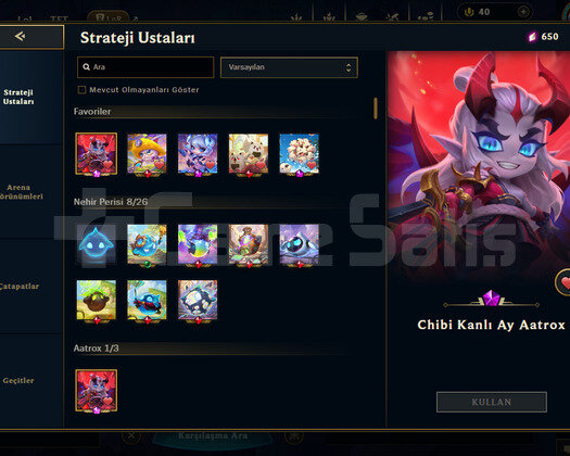 TFT  Chibi Kanlı Ay Aatroxlu Satılık Hesap