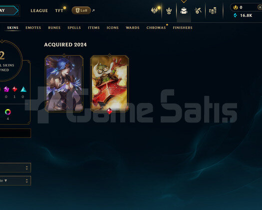 TR Unranked | 2 Kostüm - 16K Mö | LoL Hesap