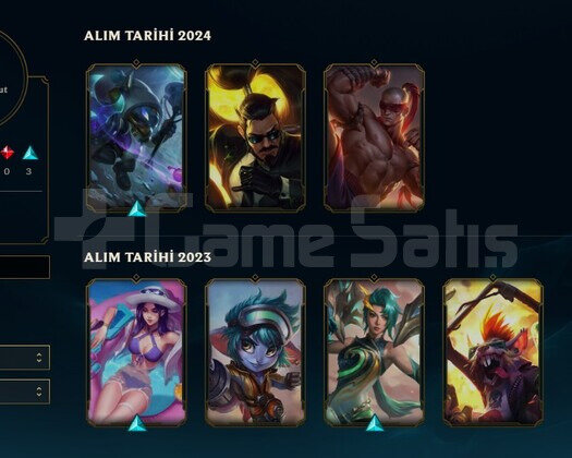 EUW X 47 LVL X 7 SKIN X 34 HERO X 6K ÖZ X 2600 ÖZ