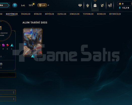 EUW Unranked | 1 Kostüm - 13K Mö | LoL Hesap