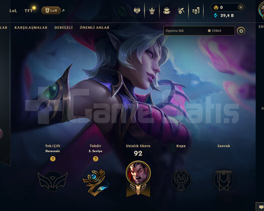 TR Unranked | 1 Kostüm - 29K Mö | LoL Hesap