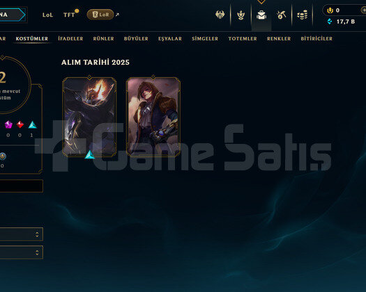 EUW Bronz 2 | 2 Kostüm - 17K Mö | LoL Hesap