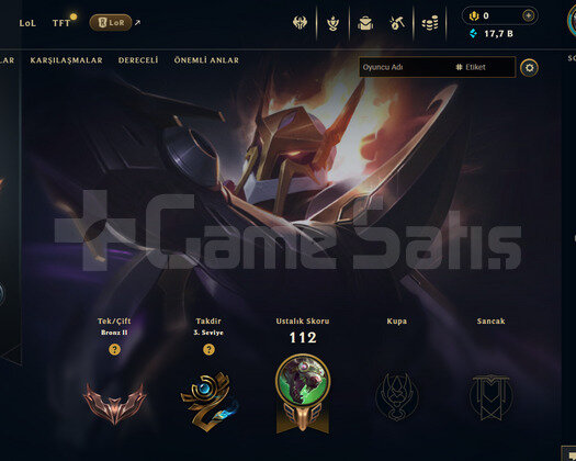 EUW Bronz 2 | 2 Kostüm - 17K Mö | LoL Hesap