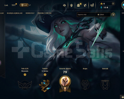 TR Unranked |1 Kostüm - 21 Hero | LoL Hesap