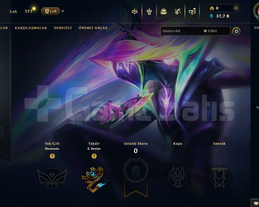 EUW Unranked |1 Kostüm - 20 Hero | LoL Hesap